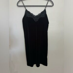 AQUA Black Velvet Dress